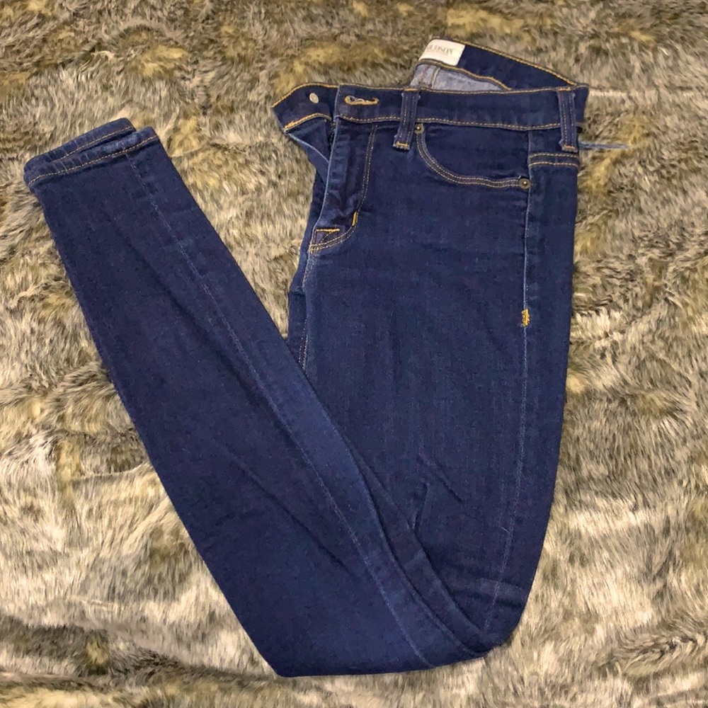 Hudson Super Skinny Dark Wash Mid Rise Jeans